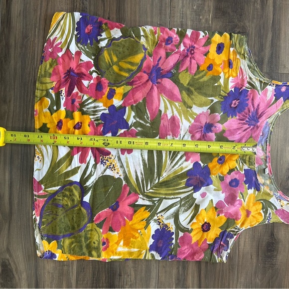 Tropical Floral Camisole - Pink, Yellow, Green - Picture 6 of 6